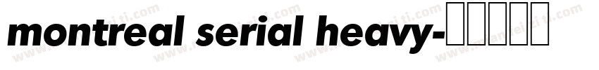 montreal serial heavy字体转换